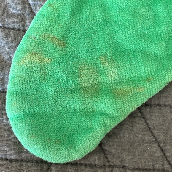 VINTAGE 70s Handmade Christmas stocking needlepoint signed cowboy puppy horse - Picture 3 of 10